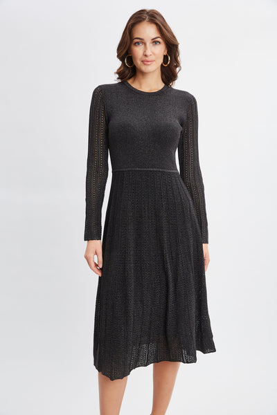 Lurex Flare Sweater Dress Image 2