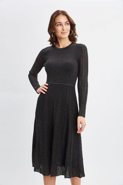 Lurex Flare Sweater Dress Image 4