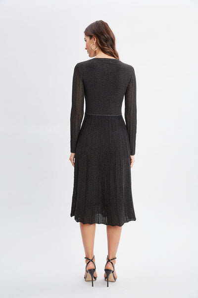 Lurex Flare Sweater Dress Image 5