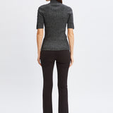 Crepe Seam Slit Flare Pant