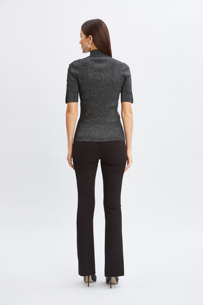 Crepe Seam Slit Flare Pant Image 2