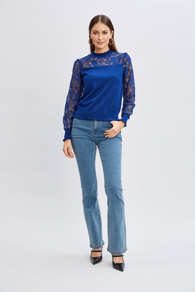 Crochet Long Sleeve Sweater Image 2