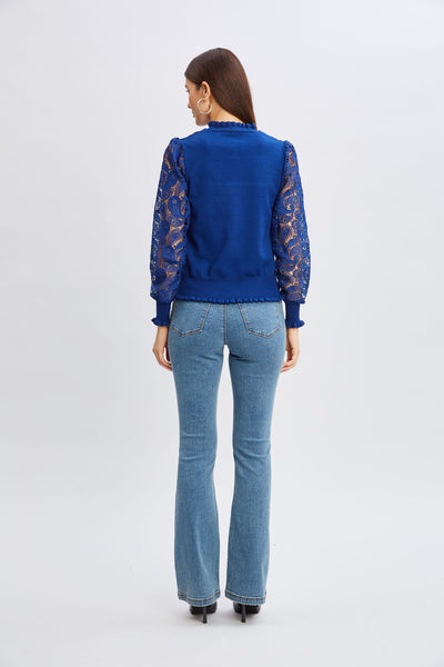 Crochet Long Sleeve Sweater Image 5