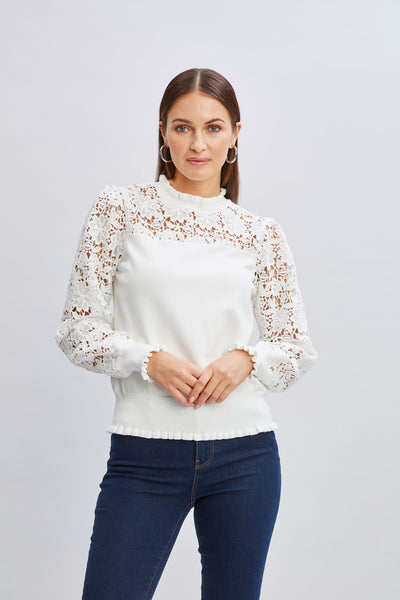 Crochet Long Sleeve Sweater Image 1