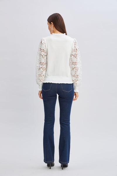 Crochet Long Sleeve Sweater Image 5