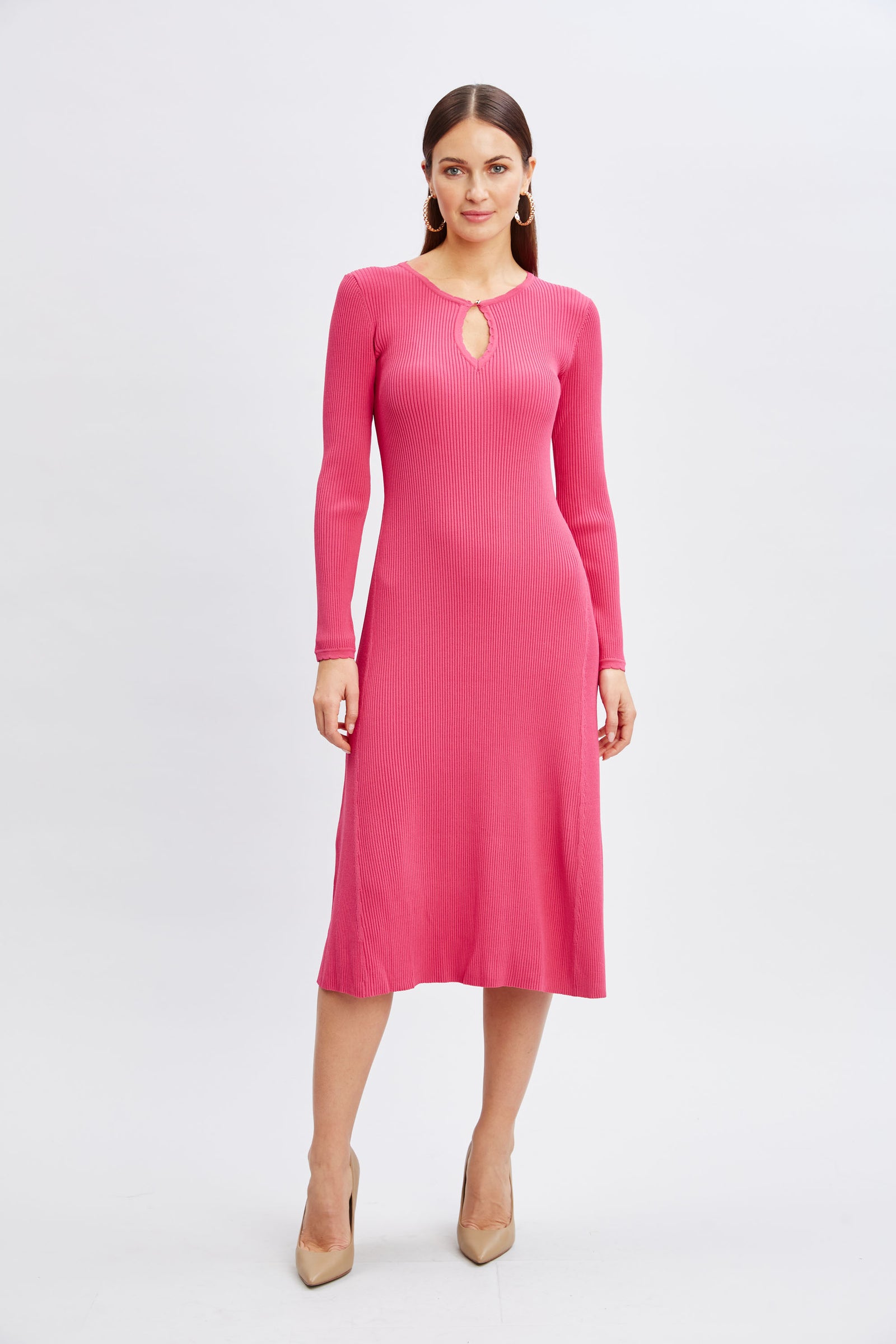 Scallop Keyhole Sweater Dress – Elie Tahari