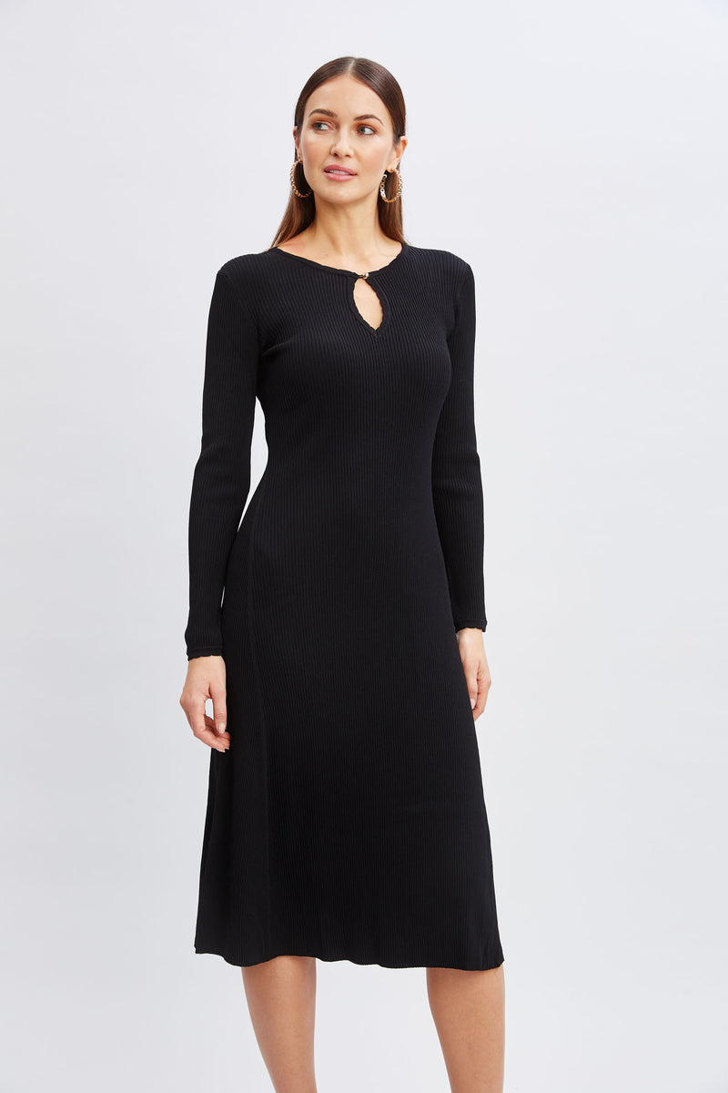 Scallop Keyhole Sweater Dress Elie Tahari Scallop Keyhole Sweater Dress Elie Tahari