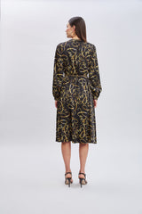 T-Tahari Letter Print Chain Dress