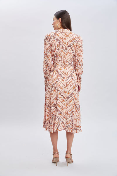 Chain Wrap Dress Image 7