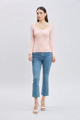 Contour Neck Rib Sweater