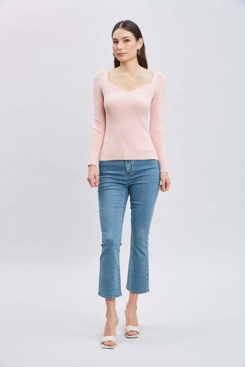 Contour Neck Rib Sweater