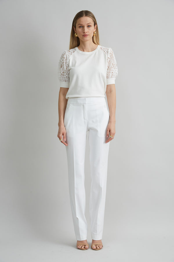 Straight Leg Stretch Cotton Pant