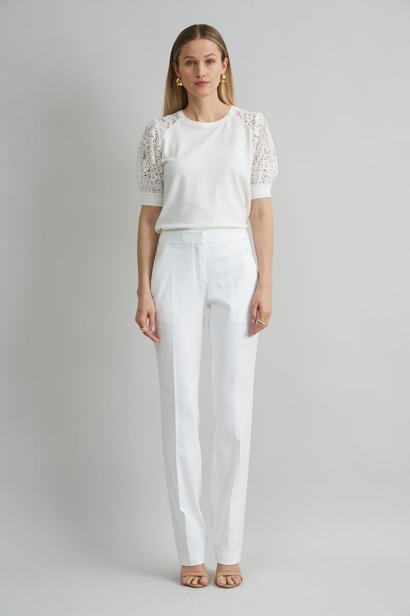 Straight Leg Stretch Cotton Pant