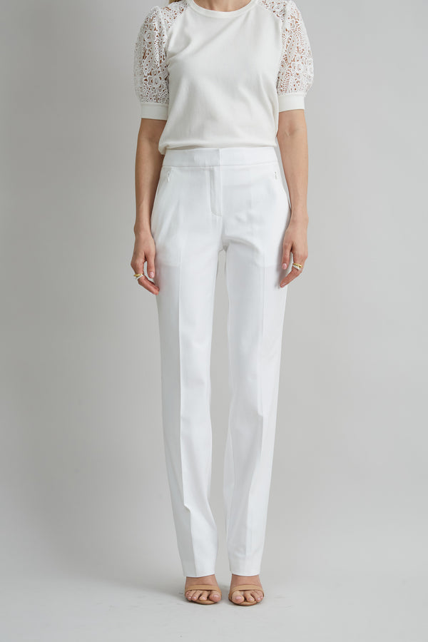 Straight Leg Stretch Cotton Pant