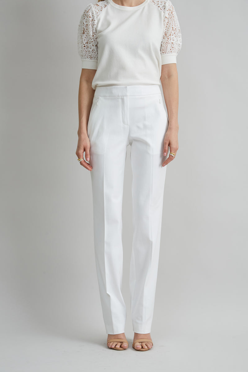 Straight Leg Stretch Cotton Pant