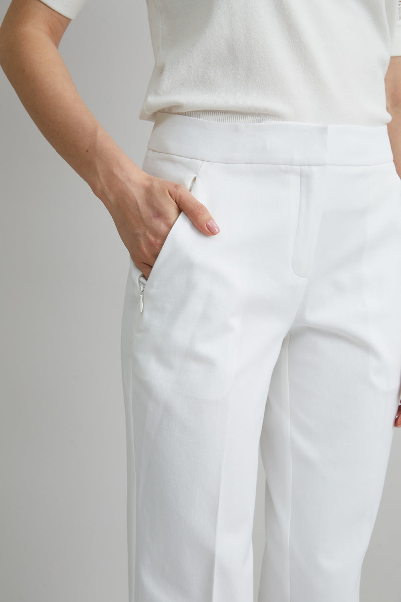 Straight Leg Stretch Cotton Pant