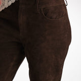 ANOUK GOAT SUEDE PANTS in BITTER CHOCOLATE