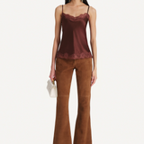 Anouk Goat Suede Flared Pants