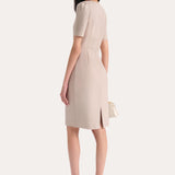Short Sleeve Square Neck Cotton Dress
