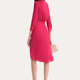 Satin Tie Shirt Dress
