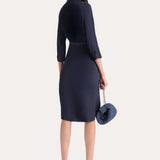 Satin Tie Shirt Dress