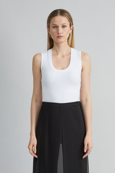 Rib Scoop Neck Knit Image 2