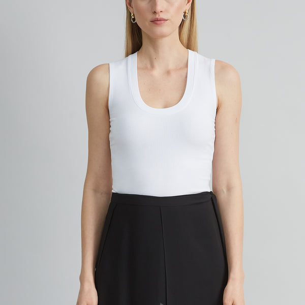 【7/20まで】Riu Heart neck rib knit tops EU08720U_BLACK_E253P505_WHITE_