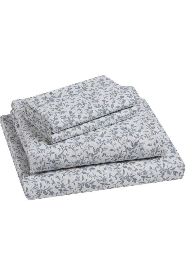 Tahari Floral Cotton Flannel 4 Piece Sheet Set, Full