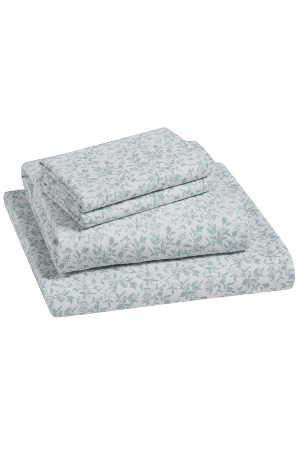 Tahari Floral Cotton Flannel 4 Piece Sheet Set, King