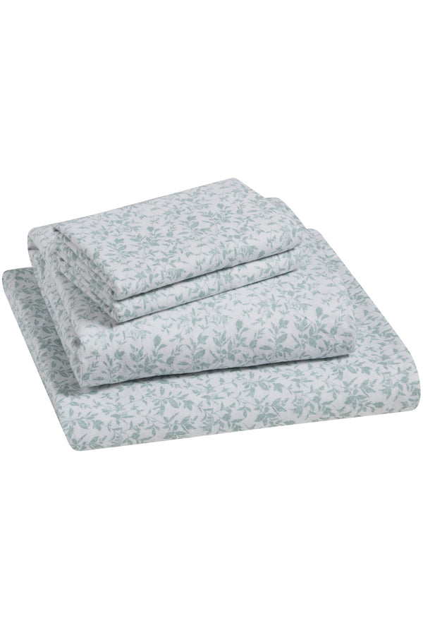 Tahari Floral Cotton Flannel 4 Piece Sheet Set, Queen