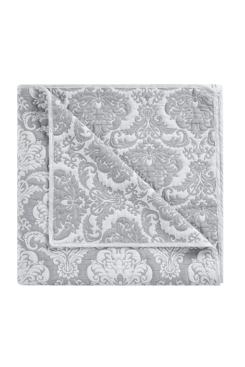 Tahari Medallion Cotton Coverlet Blanket, Queen