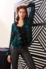 Tapestry Velvet Burnout Shirt