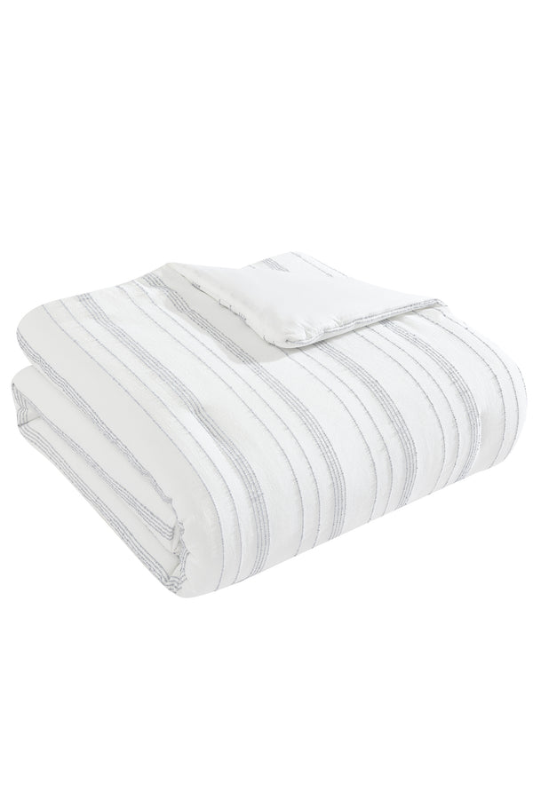 Tahari Stripe Cotton Comforter, King