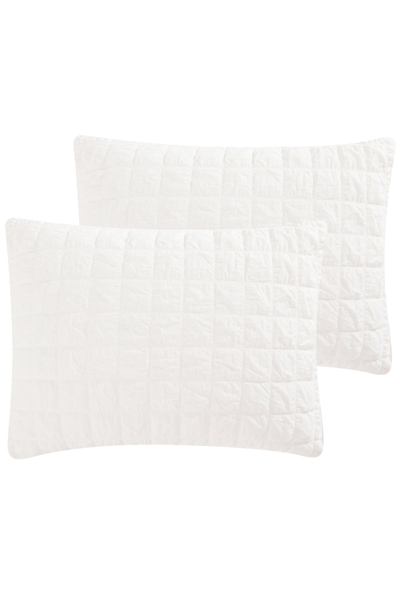Tahari Grid Seersucker 3-Piece Cotton Comforter, Full/Queen