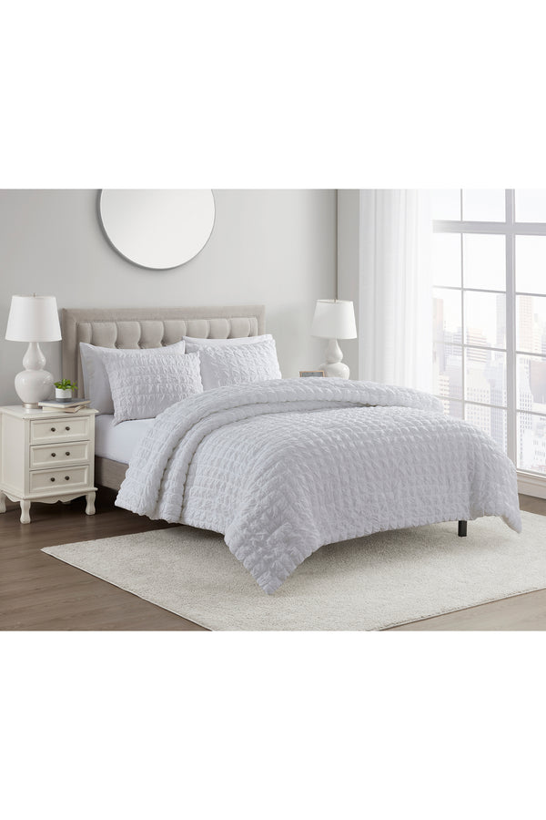 Tahari Quilted Textured 3-Piece Comforter Set, King