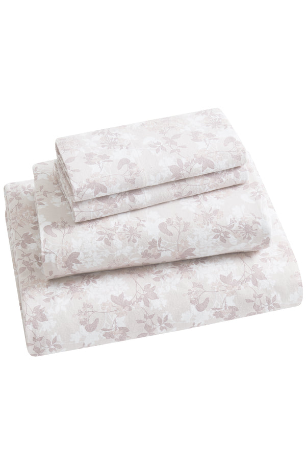 Tahari All-Over Floral Cotton Flannel 4-Piece Bed Sheets, Full