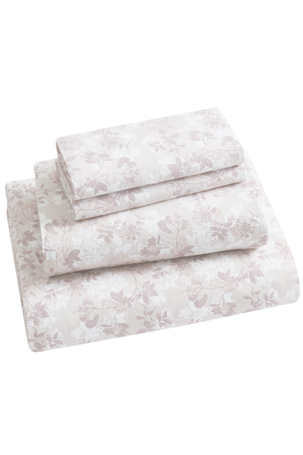 Tahari All-Over Floral Cotton Flannel 3-Piece Sheet Set, Twin