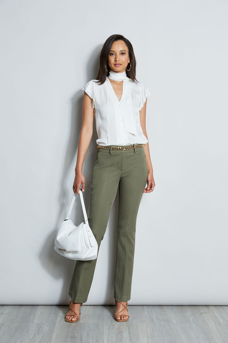 Stretch Twill Fit & Flare Pant