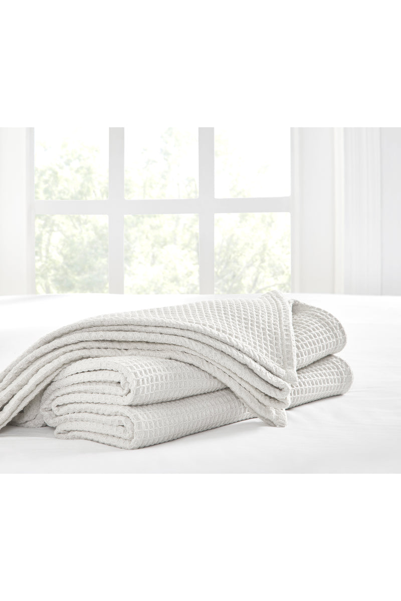 Tahari Waffle Cotton Blanket