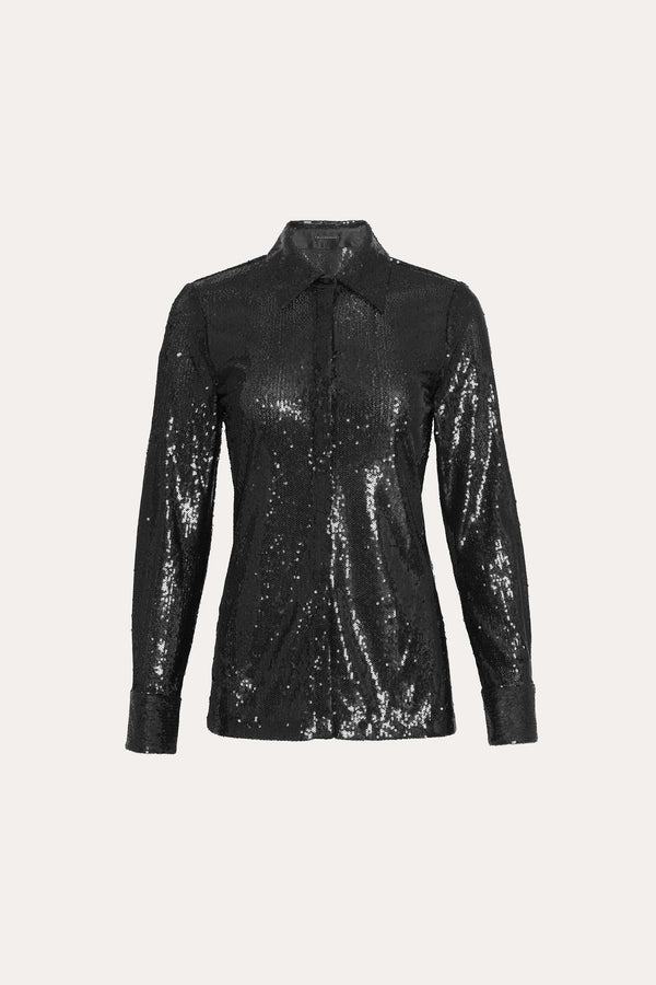 Sequined Button Down