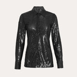 Sequined Button Down