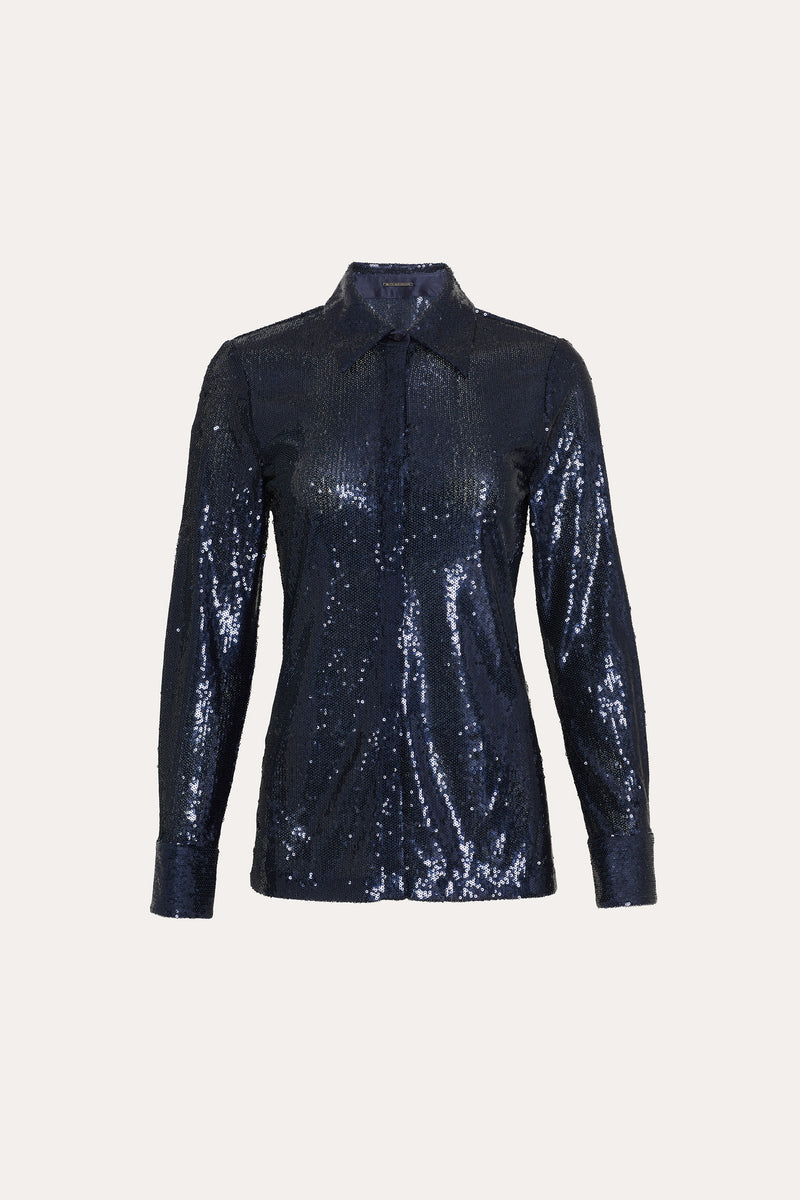 Sequined Button Down