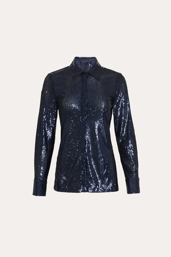 Sequined Button Down