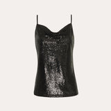 Sequined Draped Camisole