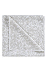 Tahari Reversible Damask Taupe Coverlet Blanket, Queen