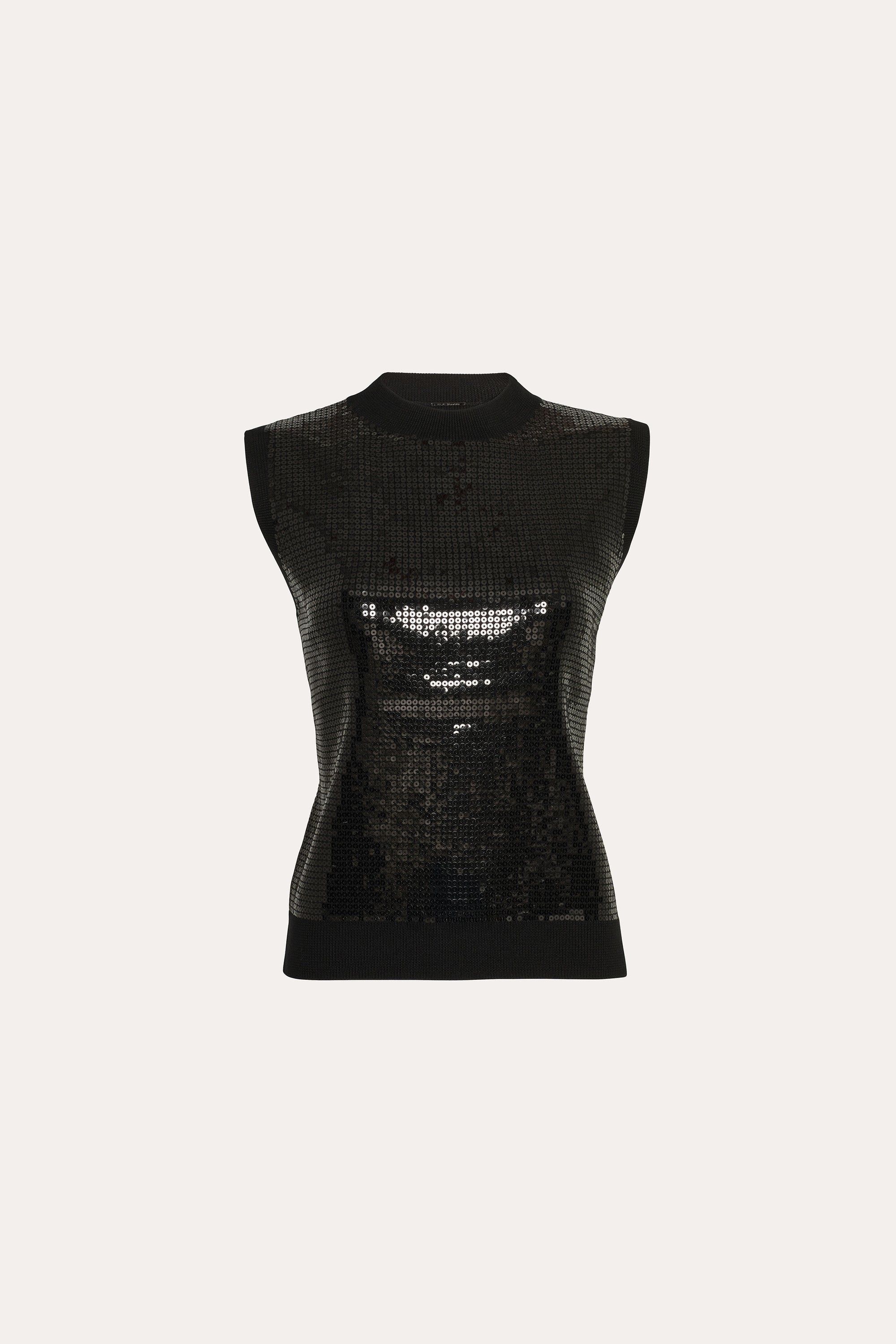 Sleeveless Pave Sequin Sweater