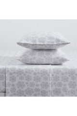 Cotton Snowflake 4 Piece Sheet Set, Queen