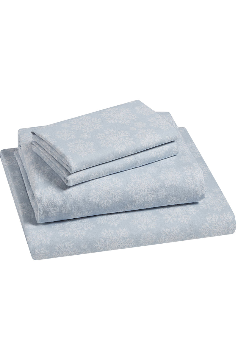 Cotton Snowflake 4 Piece Sheet Set, King
