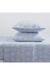 Tahari Snowflake Cotton Flannel 4 Piece Sheet Set, King