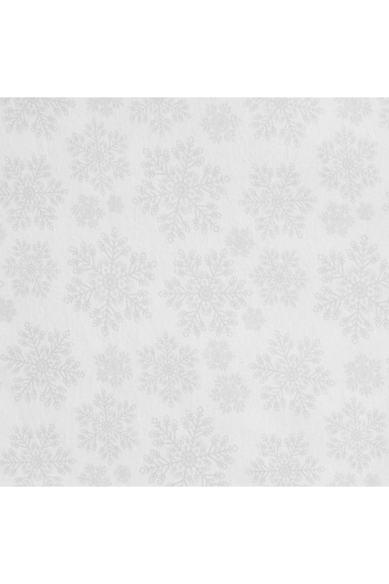 Snowflake 3 Cotton Flannel Sheet Set, Twin - SILVER
